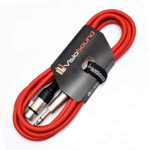 Female XLR to 6.35mm Stereo TRS Jack Lead / Balanced Signal / Audio Patch Cable